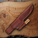 Casstrom No 10 Forest Fixed Knife 3.88" K720 Steel Full Blade Curly Birch Handle