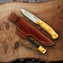 Casstrom No 10 Forest Fixed Knife 3.88" K720 Steel Full Blade Curly Birch Handle