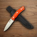 Casstrom No 10 Fixed Knife 3.88" 14C28N Steel Full Tang Blade Orange G10 Handle