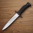 Muela Fixed Knife 7 1/2" Stainless Steel Blade Black Rubber Handle