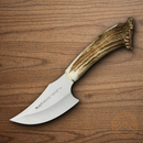 Muela Sabueso Fixed Knife 4 1/8" 440C Steel Blade Crown Stag Handle