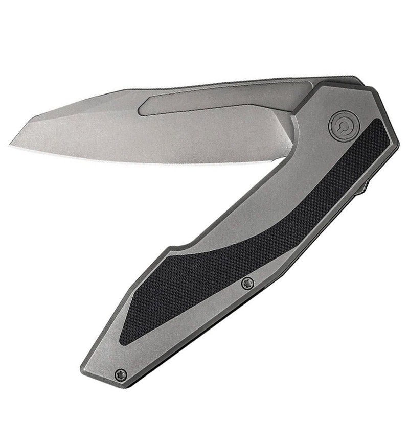 Civivi Hypersonic Frame Folding Knife 3.75" 14C28N Sandvik Steel Extended Tang Blade Stainless Steel / Black G10 Inlay Handle 220112 -Civivi - Survivor Hand Precision Knives & Outdoor Gear Store