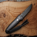 Civivi Tamashii Fixed Knife 4.13" D2 Tool Steel Blade Black Canvas Micarta Handle