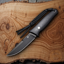 Civivi Tamashii Fixed Knife 4.13" D2 Tool Steel Blade Black Canvas Micarta Handle