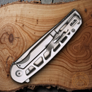 Civivi Perf Framelock Folding Knife 3.13" Nitro V Steel Blade Stainless Handle