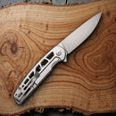 Civivi Perf Framelock Folding Knife 3.13" Nitro V Steel Blade Stainless Handle