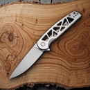 Civivi Perf Framelock Folding Knife 3.13" Nitro V Steel Blade Stainless Handle