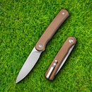 Civivi Stylum Folding Knife 3" 10Cr15CoMoV Steel Blade Brown Micarta Handle