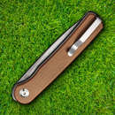 Civivi Stylum Folding Knife 3" 10Cr15CoMoV Steel Blade Brown Micarta Handle