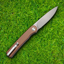 Civivi Stylum Folding Knife 3" 10Cr15CoMoV Steel Blade Brown Micarta Handle