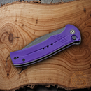 Civivi Cogent Folding Knife 3.5" 14C28N Sandvik Steel Blade Purple G10 Handle