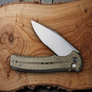 Civivi Cogent Folding Knife 3.5" 14C28N Sandvik Steel Blade Green Micarta Handle