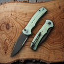 Civivi Cogent Folding Knife 3.5" 14C28N Sandvik Steel Blade Jade G10 Handle