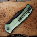 Civivi Cogent Folding Knife 3.5" 14C28N Sandvik Steel Blade Jade G10 Handle