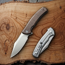 Civivi Sinisys Folding Knife 3.70" 14C28N Steel Blade Micarta/Stainless Handle