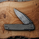 Civivi Cachet Folding Knife 3.50" Damascus Steel Blade Stainless/Micarta Handle