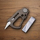 Civivi Polymorph Carabiner Keychain Titanium Multi Tool Bronze Utility Blades