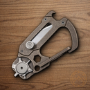 Civivi Polymorph Carabiner Keychain Titanium Multi Tool Bronze Utility Blades