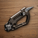 Civivi Polymorph Carabiner Keychain Titanium Multi Tool Bronze Utility Blades