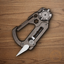 Civivi Polymorph Carabiner Keychain Titanium Multi Tool Bronze Utility Blades