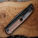 Civivi Savant Folding Knife 3.5" Sandvik 14C28N Steel Blade Stainless-Wood Inlay
