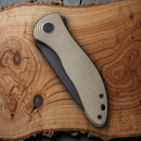 Civivi Synergy 3 Folding Knife 3.25" Nitro-V Steel Blade Tan G10 Handle