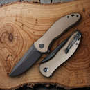 Civivi Synergy 3 Folding Knife 3.25" Nitro-V Steel Blade Tan G10 Handle