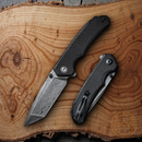 Civivi Brazen Linerlock Folding Knife 3.46" Damascus Steel Blade Micarta Handle