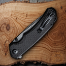 Civivi Brazen Linerlock Folding Knife 3.46" Damascus Steel Blade Micarta Handle