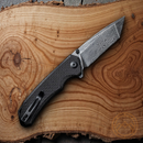 Civivi Brazen Linerlock Folding Knife 3.46" Damascus Steel Blade Micarta Handle