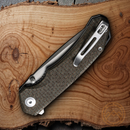 Civivi Brazen Linerlock Folding Knife 3.46" D2 Steel Blade Green Micarta Handle