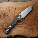 Civivi Brazen Linerlock Folding Knife 3.46" D2 Steel Blade Green Micarta Handle