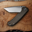 Civivi Brazen Linerlock Folding Knife 3.46" D2 Steel Blade Green Micarta Handle