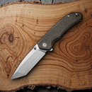 Civivi Brazen Linerlock Folding Knife 3.46" D2 Steel Blade Green Micarta Handle