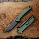 Civivi Conspirator Folding Knife 3.5" Nitro V Steel Blade Green Micarta Handle