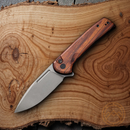 Civivi Conspirator Folding Knife 3.5" Nitro V Steel Blade Cuibourtia Wood Handle