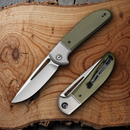 Civivi Trailblazer XL Folding Knife 3.5" D2 Tool Steel Blade Green G10 Handle
