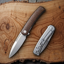 Civivi Cetos Folding Knife 3.48" 14C28N Steel Blade Micarta/Stainless Handle
