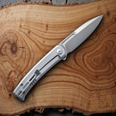 Civivi Cetos Frame Folding Knife 3.48" 14C28N Steel Blade Wood/Stainless Handle
