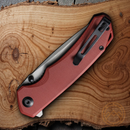 Civivi Brazen Folding Knife 3.5" Sandvik 14C28N Steel Blade Burgundy G10 Handle