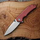 Civivi Brazen Folding Knife 3.5" Sandvik 14C28N Steel Blade Burgundy G10 Handle