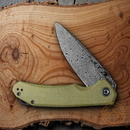 Civivi Brazen Linerlock Folding Knife 3.5" Damascus Steel Blade Micarta Handle
