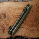 Civivi Brazen Linerlock Folding Knife 3.5" Damascus Steel Blade Micarta Handle