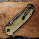 Civivi Brazen Linerlock Folding Knife 3.5" Damascus Steel Blade Micarta Handle
