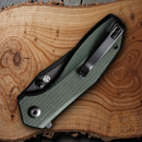 Civivi ODD 22 Liner Folding Knife 2.97" Sandvik 14C28N Steel Green Micarta Handle