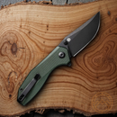Civivi ODD 22 Liner Folding Knife 2.97" Sandvik 14C28N Steel Green Micarta Handle