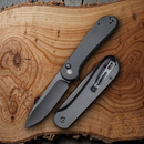 Civivi Elementum Folding Knife 3.5" Sandvik 14C28N Steel Black G10 Handle 03A