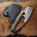 Civivi Aratra Fixed Knife 4.38" D2 Tool Steel Cleaver Blade OD Green G10 Handle