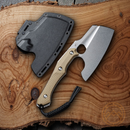 Civivi Aratra Fixed Knife 4.38" D2 Tool Steel Cleaver Full Blade Tan G10 Handle