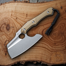 Civivi Aratra Fixed Knife 4.38" D2 Tool Steel Cleaver Full Blade Tan G10 Handle